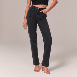 Abercrombie & Fitch ultra high rise ankle straight jeans